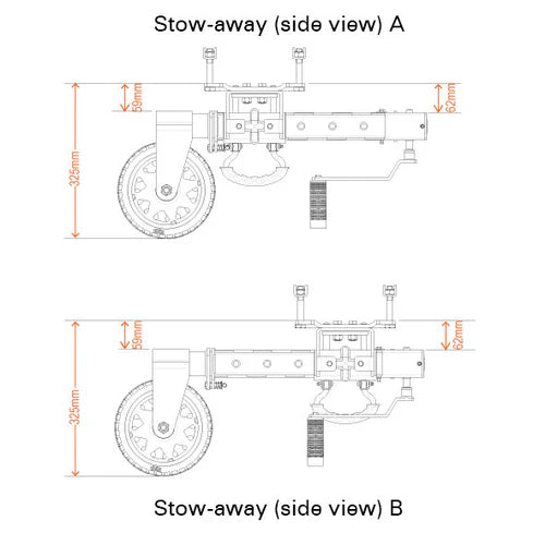 ARK XO750 OFFROAD TRAILER JOCKEY WHEEL