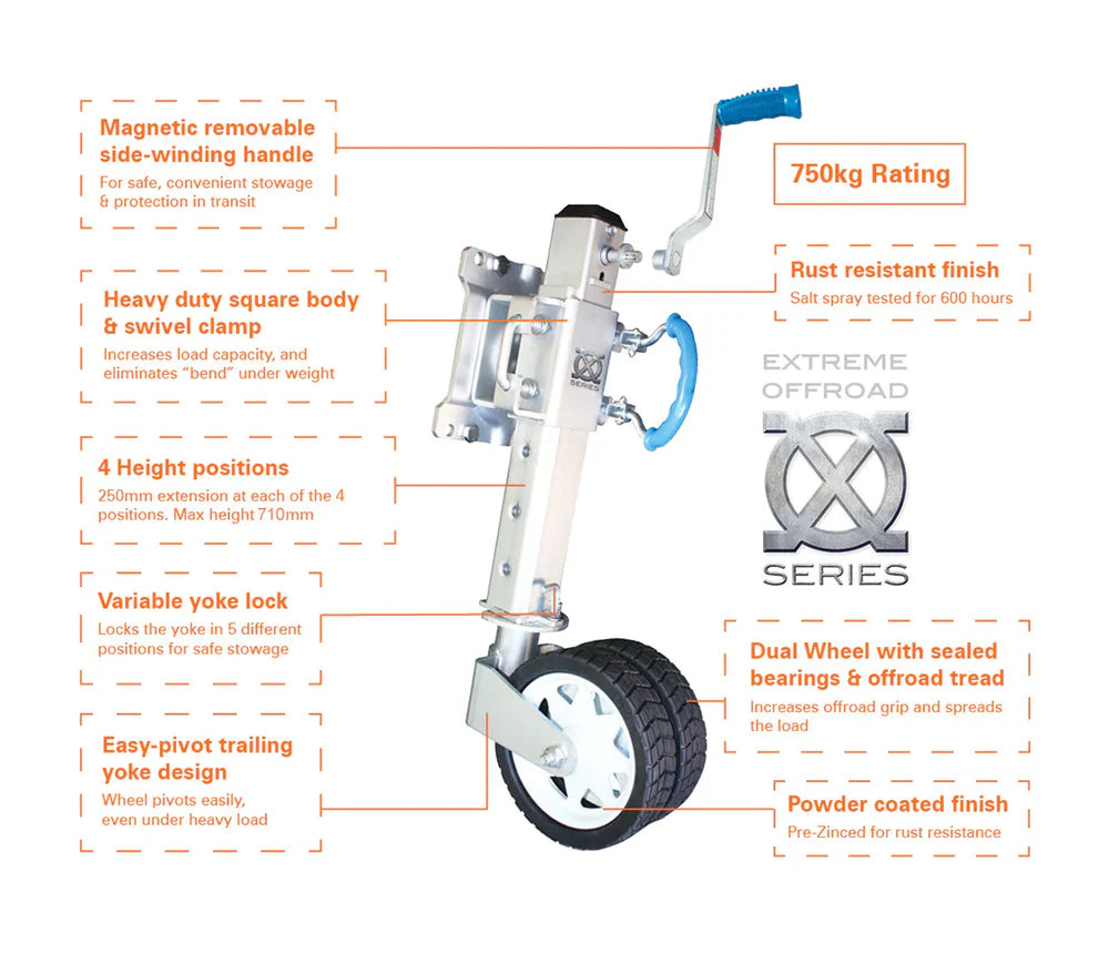 ARK XO750 OFFROAD TRAILER JOCKEY WHEEL