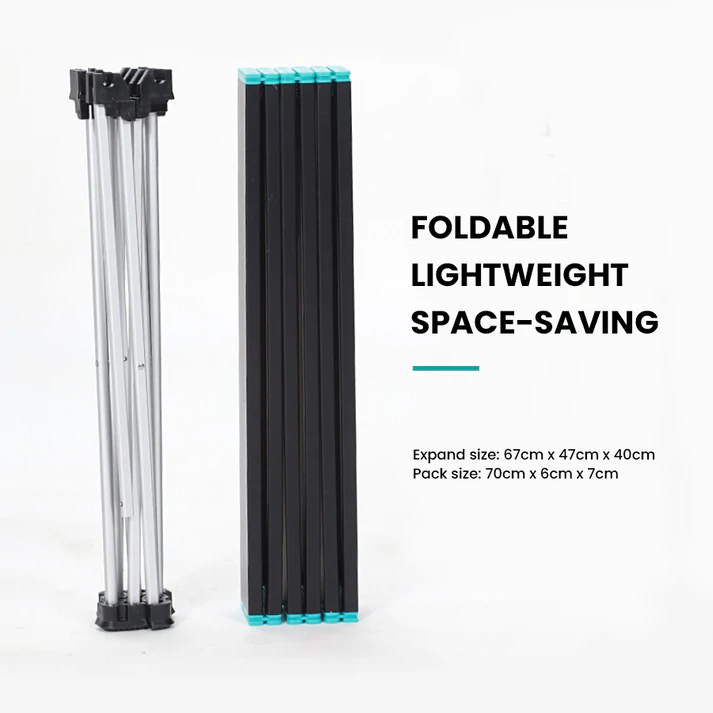 Aluminum folding fireside table